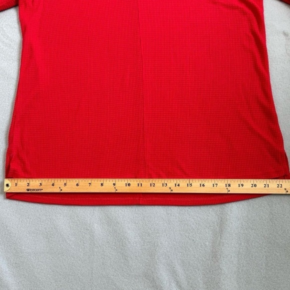 NWT - Terra & Sky Long Sleeve Brilliant Red Waffle Tee Shirt (0X) - Picture 7 of 10